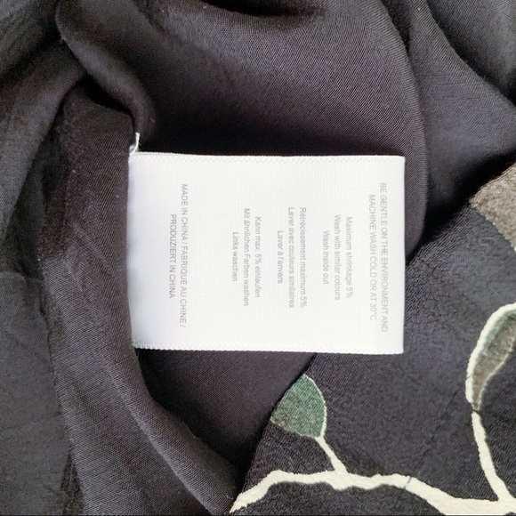 Ganni Rosemont Crepe Cocktail Dress in Black Wild Rose Print, Size 34/XS - Picture 13 of 13